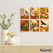 Cargar imagen en el visor de la galería, Mini Pintar por números 15x20cm (6 piezas) - Cosecha silvestre de otoño