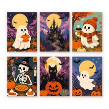 Cargar imagen en el visor de la galería, Mini Pintar por números 15x20cm (6 piezas) - Noches de otoño encantadas Figured'Art