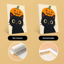 Cargar imagen en el visor de la galería, Mini Pintar por números 15x20cm (6 piezas) - Noche de gatos misteriosa