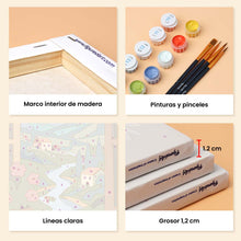 Cargar imagen en el visor de la galería, Mini Pintar por números 15x20cm (6 piezas) - Ventanas con vistas al océano