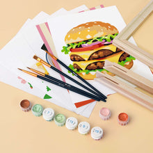 Cargar imagen en el visor de la galería, Mini Serie Pintar por números 15x20cm (6 piezas) - Set de Comida Deliciosa