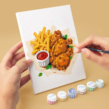 Cargar imagen en el visor de la galería, Mini Serie Pintar por números 15x20cm (6 piezas) - Set de Comida Deliciosa