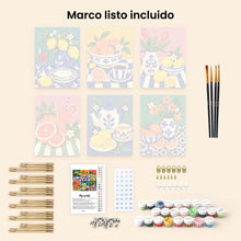 Cargar imagen en el visor de la galería, Mini Serie Pintar por números 15x20cm (6 piezas) - Colección Mesa Italiana