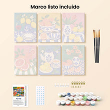 Cargar imagen en el visor de la galería, Mini Serie Pintar por números 15x20cm (6 piezas) - Colección Mesa Italiana