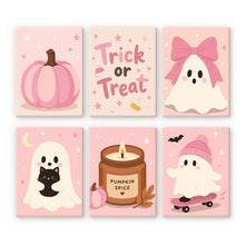 Cargar imagen en el visor de la galería, Mini Serie Pintar por números 15x20cm (6 piezas) - Halloween Rosa y Adorable Figured'Art