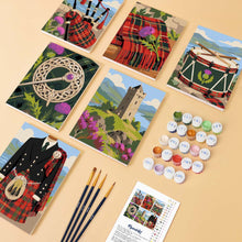 Cargar imagen en el visor de la galería, Mini Serie Pintar por números 15x20cm (6 piezas) - Patrimonio Escocés