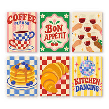 Cargar imagen en el visor de la galería, Mini Serie Pintar por números 15x20cm (6 piezas) - Cocina y Café Retro Figured'Art