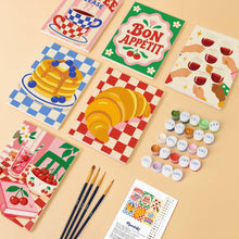 Cargar imagen en el visor de la galería, Mini Serie Pintar por números 15x20cm (6 piezas) - Cocina y Café Retro