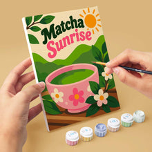 Cargar imagen en el visor de la galería, Mini Serie Pintar por números 15x20cm (6 piezas) - Hora del Matcha