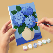 Cargar imagen en el visor de la galería, Mini Serie Pintar por números 15x20cm (6 piezas) - Flores Silvestres Azules