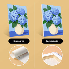 Cargar imagen en el visor de la galería, Mini Serie Pintar por números 15x20cm (6 piezas) - Flores Silvestres Azules
