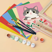 Cargar imagen en el visor de la galería, Mini Serie Pintar por números 15x20cm (6 piezas) - Gatos en Tazas de Té