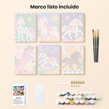 Cargar imagen en el visor de la galería, Mini Serie Pintar por números 15x20cm (6 piezas) - Carrera en el Desierto