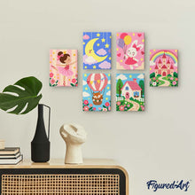 Cargar imagen en el visor de la galería, Mini Serie Pintar por números 15x20cm (6 piezas) - Casita de Cuento de Hadas