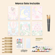 Cargar imagen en el visor de la galería, Mini Serie Pintar por números 15x20cm (6 piezas) - Casita de Cuento de Hadas