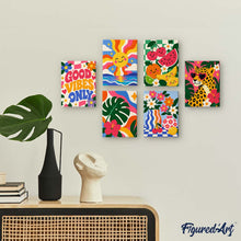 Cargar imagen en el visor de la galería, Mini Serie Pintar por números 15x20cm (6 piezas) - Good Vibes