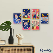 Cargar imagen en el visor de la galería, Mini Serie Pintar por números 15x20cm (6 piezas) - Historias de Un Ratoncito
