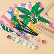Cargar imagen en el visor de la galería, Mini Serie Pintar por números 15x20cm (6 piezas) - Plantas en Maceta