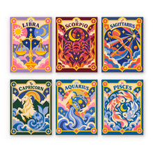 Cargar imagen en el visor de la galería, Mini Serie Pintar por números 15x20cm (6 piezas) - Zodiaco Retro 2 Figured'Art