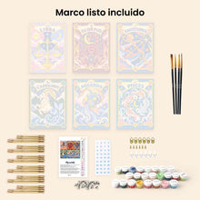 Cargar imagen en el visor de la galería, Mini Serie Pintar por números 15x20cm (6 piezas) - Zodiaco Retro 2