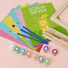 Cargar imagen en el visor de la galería, Mini Pintar por números 15x20cm (6 piezas) - Cócteles Famosos