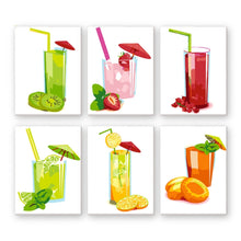 Cargar imagen en el visor de la galería, Pintura por números – Juego de 6 lienzos | Zumos de Frutas Frescas Figured'Art