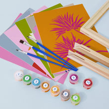 Cargar imagen en el visor de la galería, Mini Pintar por números 15x20cm (6 piezas) - Diseños Florales Modernos