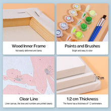 Cargar imagen en el visor de la galería, Mini Pintar por números 15x20cm (6 piezas) - Diseños Florales Modernos