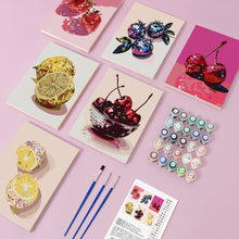 Cargar imagen en el visor de la galería, Mini Pintar por números 15x20cm (6 piezas) - Frutas Disco