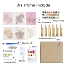 Cargar imagen en el visor de la galería, Mini Pintar por números 15x20cm (6 piezas) - Frutas Disco