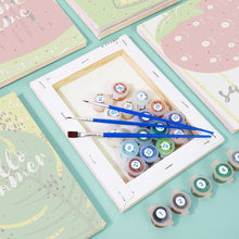 Cargar imagen en el visor de la galería, Mini Pintar por números 15x20cm (6 piezas) - Ilustraciones de Frutas de Verano