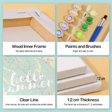 Cargar imagen en el visor de la galería, Mini Pintar por números 15x20cm (6 piezas) - Ilustraciones de Frutas de Verano