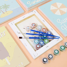 Cargar imagen en el visor de la galería, Mini Pintar por números 15x20cm (6 piezas) - Carteles de Vacaciones de Verano