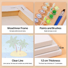 Cargar imagen en el visor de la galería, Mini Pintar por números 15x20cm (6 piezas) - Carteles de Vacaciones de Verano