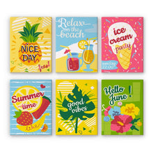 Cargar imagen en el visor de la galería, Pintura por números – Juego de 6 lienzos | Buenas Vibras Verano Figured'Art