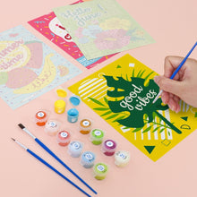 Cargar imagen en el visor de la galería, Mini Pintar por números 15x20cm (6 piezas) - Buenas Vibras Verano
