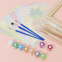 Cargar imagen en el visor de la galería, Mini Pintar por números 15x20cm (6 piezas) - Buenas Vibras Verano