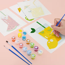 Cargar imagen en el visor de la galería, Mini Pintar por números 15x20cm (6 piezas) - Bebidas de Frutas