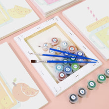 Cargar imagen en el visor de la galería, Mini Pintar por números 15x20cm (6 piezas) - Zumos de Frutas en Tarro