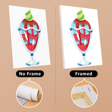 Cargar imagen en el visor de la galería, Mini Pintar por números 15x20cm (6 piezas) - Copas de Helado Sundae