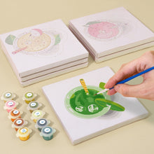 Cargar imagen en el visor de la galería, Mini Pintar por números 15x15cm (6 piezas) - Bebidas Refrescantes Coloridas