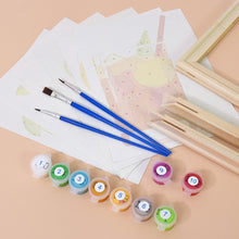 Cargar imagen en el visor de la galería, Mini Pintar por números 15x20cm (6 piezas) - Cócteles Tropicales