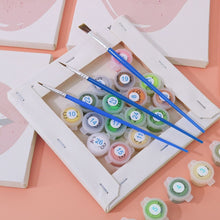 Cargar imagen en el visor de la galería, Mini Pintar por números 15x15cm (6 piezas) - Labios Rojos