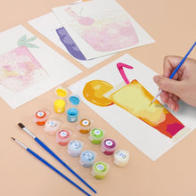 Cargar imagen en el visor de la galería, Mini Pintar por números 15x20cm (6 piezas) - Bebidas Tropicales Coloridas