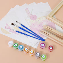 Cargar imagen en el visor de la galería, Mini Pintar por números 15x20cm (6 piezas) - Bebidas Tropicales Coloridas