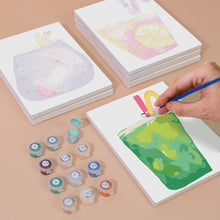 Cargar imagen en el visor de la galería, Mini Pintar por números 15x20cm (6 piezas) - Bebidas Tropicales Coloridas
