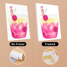 Cargar imagen en el visor de la galería, Mini Pintar por números 15x20cm (6 piezas) - Bebidas Tropicales Coloridas