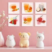 Cargar imagen en el visor de la galería, Mini Pintar por números 15x15cm (6 piezas) - Zumos Saludables