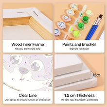 Cargar imagen en el visor de la galería, Mini Pintar por números 15x15cm (6 piezas) - Animales Tiernos