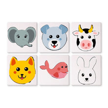 Cargar imagen en el visor de la galería, Pintura por números – Juego de 6 lienzos | Caras de Animales Tiernos Figured'Art